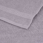 Asciugamani per Sauna 2 pz Grigio 80x200cm 360g/m 100% Cotone