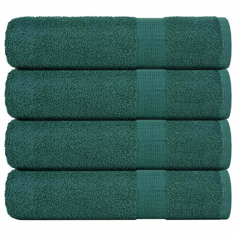 Asciugamani Doccia 4 pz Verde 70x140 cm 360 g/m 100% Cotone