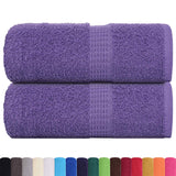 Asciugamani per Sapone 2 pz Viola 30x30cm 360g/m 100% Cotone