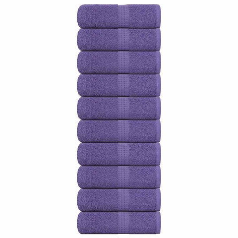 Asciugamani per Sapone 10 pz Viola 30x30cm 360g/m 100% Cotone