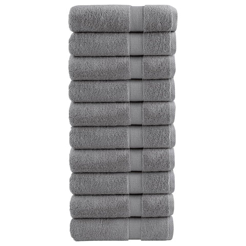 Asciugamani per Sauna SOLUND 10 pz Grigi 50x100 cm 600gsm