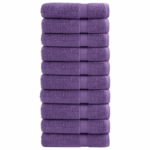 Asciugamani Premium SOLUND 10 pz Viola 50x100 cm 600 g/m