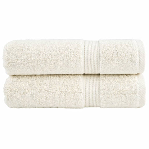 Asciugamani da Bagno SOLUND 2 pz Crema 50x100 cm 600 g/m