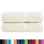 Asciugamani da Bagno SOLUND 2 pz Crema 50x100 cm 600 g/m