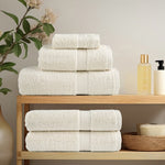 Asciugamani da Bagno SOLUND 2 pz Crema 50x100 cm 600 g/m
