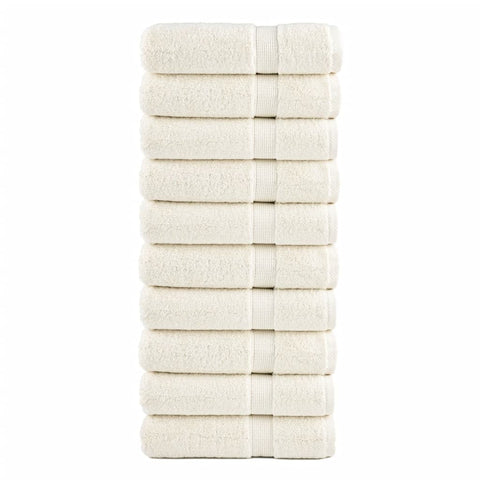 Asciugamani Premium SOLUND 10 pz Crema 50x100 cm 600 g/m