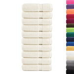 Asciugamani Premium SOLUND 10 pz Crema 50x100 cm 600 g/m