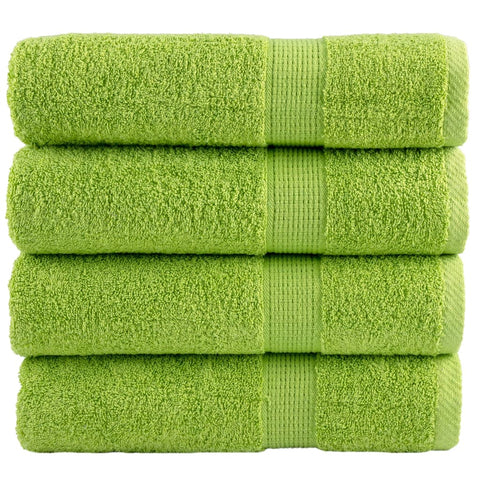 Asciugamani Premium SOLUND 4 pz Verdi 50x100 cm 600 g/m