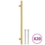 Maniglie per Mobili 20 pz Oro 224 mm in Acciaio Inox