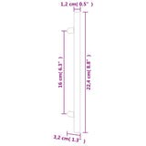 Maniglie per Mobili 20 pz Nere 160 mm in Acciaio Inox