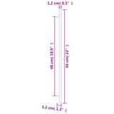 Maniglie per Mobili 20 pz Nere 480 mm in Acciaio Inox