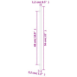 Maniglie per Mobili 10 pz Argento 480 mm in Acciaio Inox