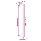 Maniglie per Mobili 20 pz Argento 224 mm in Acciaio Inox