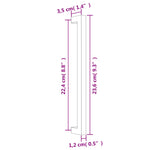 Maniglie per Mobili 20 pz Argento 224 mm in Acciaio Inox