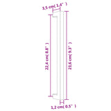 Maniglie per Mobili 20 pz Argento 224 mm in Acciaio Inox