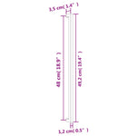 Maniglie per Mobili 20 pz Nere 480 mm in Acciaio Inox