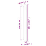 Maniglie per Mobili 10 pz Argento 224 mm in Acciaio Inox