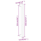 Maniglie per Mobili 10 pz Argento 224 mm in Acciaio Inox