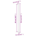 Maniglie per Mobili 10 pz Oro 480 mm in Acciaio Inox