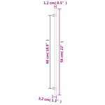 Maniglie per Mobili 20 pz Argento 480 mm in Acciaio Inox