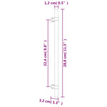 Maniglie per Mobili 10 pz Argento 224 mm in Acciaio Inox