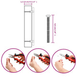 Maniglie per Mobili 10 pz Argento 224 mm in Acciaio Inox