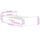 Giroletto Grigio Cemento 75x190 cm Small Single truciolato