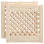 Ante con Design a Reticolo 2 pz 39,5x39,5 cm in Legno di Pino