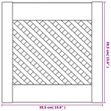 Ante con Design a Reticolo 2 pz 39,5x39,5 cm in Legno di Pino