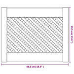 Ante con Design a Reticolo 2 pz 49,5x39,5 cm in Legno di Pino