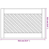 Ante con Design a Reticolo 2 pz 59,5x39,5 cm in Legno di Pino