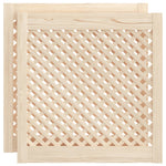 Ante con Design a Reticolo 2 pz 59,5x61,5 cm in Legno di Pino