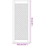 Ante con Design a Reticolo 2 pz 39,5x99 cm in Legno di Pino