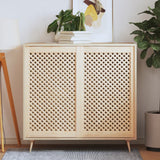 Ante con Design a Reticolo 2 pz 59,5x99 cm in Legno di Pino