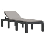 Set Salotto da Giardino 3 pz con Cuscini Antracite in PP