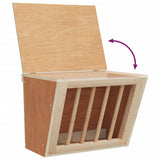 Mangiatoia per Conigli 25x18,5x20,5 cm Legno Massello di Abete