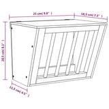 Mangiatoia per Conigli 25x18,5x20,5 cm Legno Massello di Abete