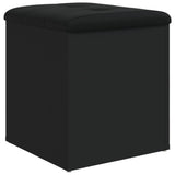 Panca Portaoggetti Nera 42x42x45 cm in Legno truciolato