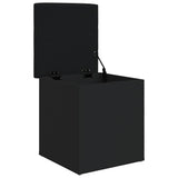 Panca Portaoggetti Nera 42x42x45 cm in Legno truciolato