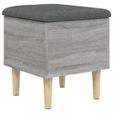 Panca Portaoggetti Grigio Sonoma 42x42x46 cm Legno truciolato