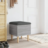 Panca Portaoggetti Grigio Sonoma 42x42x46 cm Legno truciolato