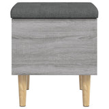 Panca Portaoggetti Grigio Sonoma 42x42x46 cm Legno truciolato