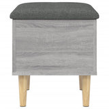 Panca Portaoggetti Grigio Sonoma 42x42x46 cm Legno truciolato