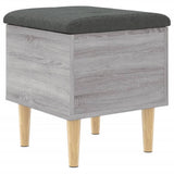 Panca Portaoggetti Grigio Sonoma 42x42x46 cm Legno truciolato