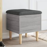 Panca Portaoggetti Grigio Sonoma 42x42x46 cm Legno truciolato