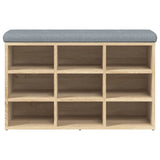 Panca Scarpiera Rovere Sonoma 82x32x50 cm Legno Agglomerato