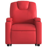 Poltrona Alzapersona Reclinabile Rosso in Similpelle