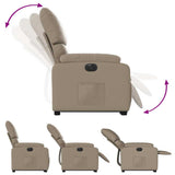 Poltrona Alzapersona Reclinante Elettrica Cappuccino Similpelle