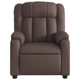 Poltrona Reclinabile Elettrica Marrone in Similpelle