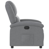 Poltrona reclinabile in Tessuto Grigio Chiaro